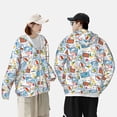 thumbnail image 3 of Rocae Summer Stamp Print Breathable Sun Protection Hoodie Quick-Dry Lightweight Long Sleeve Hoodie Unisex Running Sports Shirt X-Large, 3 of 9
