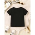 thumbnail image 3 of 1pc Preppy "Just a Boy Who Loves Dinosaurs" Print T-Shirt for Boys - Polyester Crew Neck Short Sleeve Tee with Animal Pattern - Casual Knit Fabric Top for Spring/Summer - Regular Fit with Mediu, 3 of 6