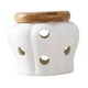thumbnail image 5 of Recipiente para guardar ajos con forma de calabaza, diseño japonés, con tapa de madera de bambú, ideal para hogar y cocina., 5 of 9