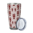 thumbnail image 2 of Bingfone Red Lobster With Claws for 20 Oz Stainless Steel Travel Mug Double Wall Water Coffee Cup for Home,Office, Outdoor Works Great for Ice Drinks and Hot Beverage-Straw Two-piece Set, 2 of 8