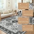thumbnail image 7 of Haperlare Vintage Floral Area Rugs Non Slip Stain-Resistant Rugs for Kitchen Dining Room,8'x10' Grey Indoor Floor Rug, 7 of 7