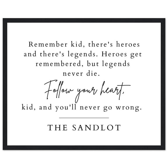 Sandlot Framed Print, Boy Bedroom Decor, Nursery Decor, Inspirational Nursery Quote Framed Print