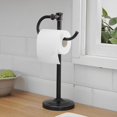 thumbnail image 5 of 17 Inch Oil Rubbed Bronze Stand Towel Bar Hanger Hand Towel Bar Bathroom Vanity Countertop Towel Holder Free Standing Stainless Steel Towel Ring Hardware Accessories Towel Rack, 5 of 14
