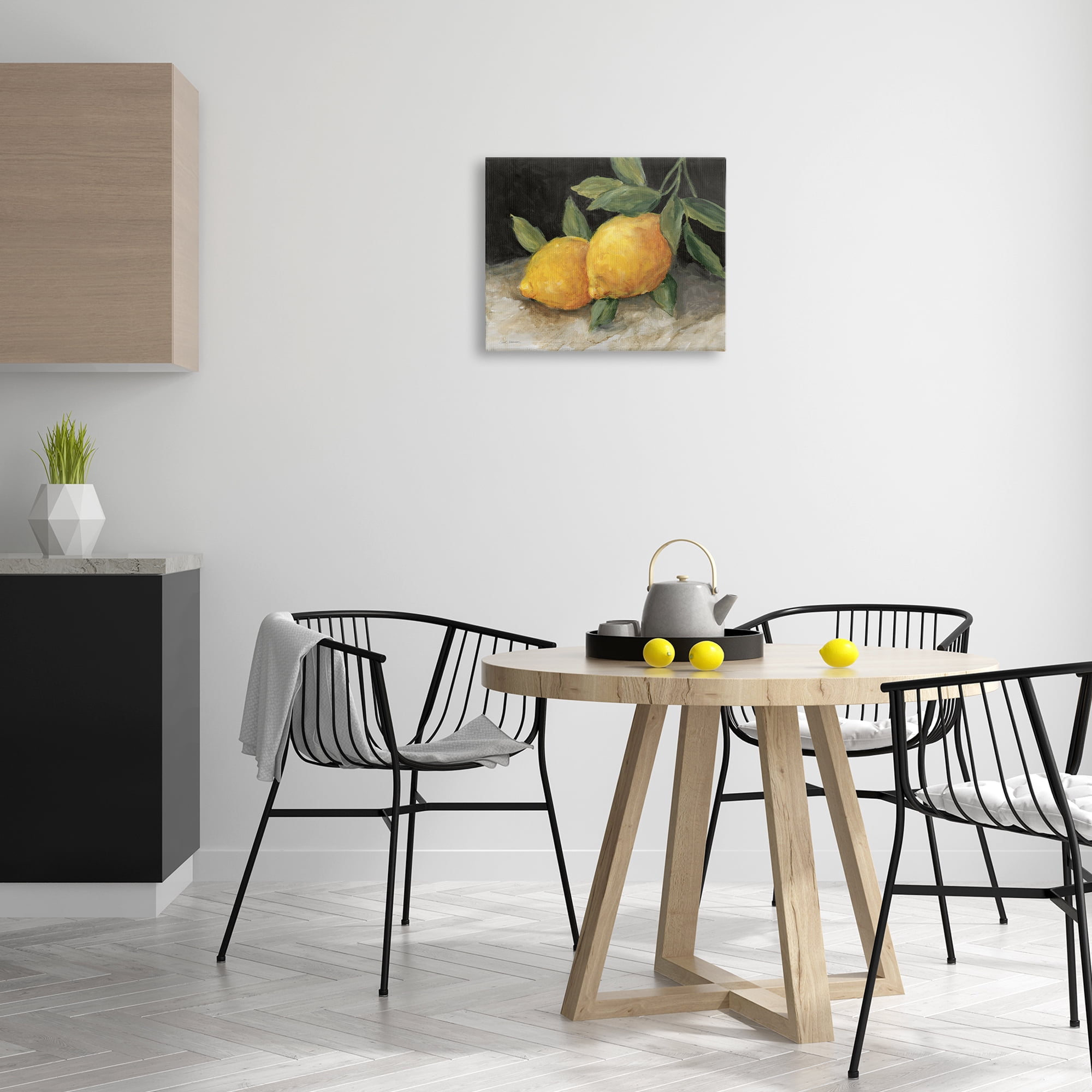 Stupell Industries Pair of Lemons Still Life Food & Beverage Painting Wrapped Canvas Art Print Wall Art, 20 x 16