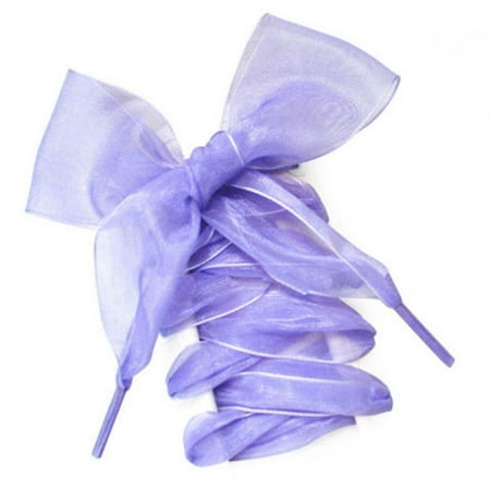 

Cute New Shoelaces Flat Silk Satin Ribbon Sport Shoes Laces Sneakers Shoestrings