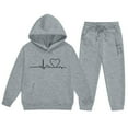 thumbnail image 4 of XEGLSBU Toddler Girl Outfits 5T Summer Girls Outfits Hoodies Letter Print Sweatshirt Stylish and Comfortable Everyday Wear Toddler Girl Outfits Winter Grey Size 2-3 Years, 4 of 4
