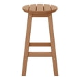 thumbnail image 3 of Costaelm Paradise 24" HDPE Round Outdoor Patio Counter Height Bar Stool, Teak, 3 of 8