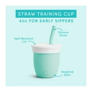 Munchkin® C’est Silicone!™ Toddler Training Cup with Straw, 4 oz, Mint, Unisex