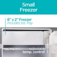 thumbnail image 6 of BLACK+DECKER BCRK25W 2.5 Cubic-ft Refrigerator/Freezer (White) - 2.50 ft³ - Reversible - White, 6 of 8