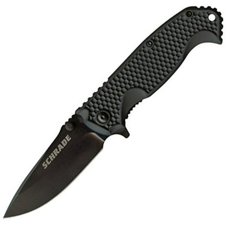 SCH001 Liner Lock Fully Honed Folding Knife, Bead Blast 9Cr14MoV High Carbon Stainless Steel Drop Point Blade with Blood Groove, Ambidextrous Thumb Knobs,.., By (Best Way To Hone A Knife)