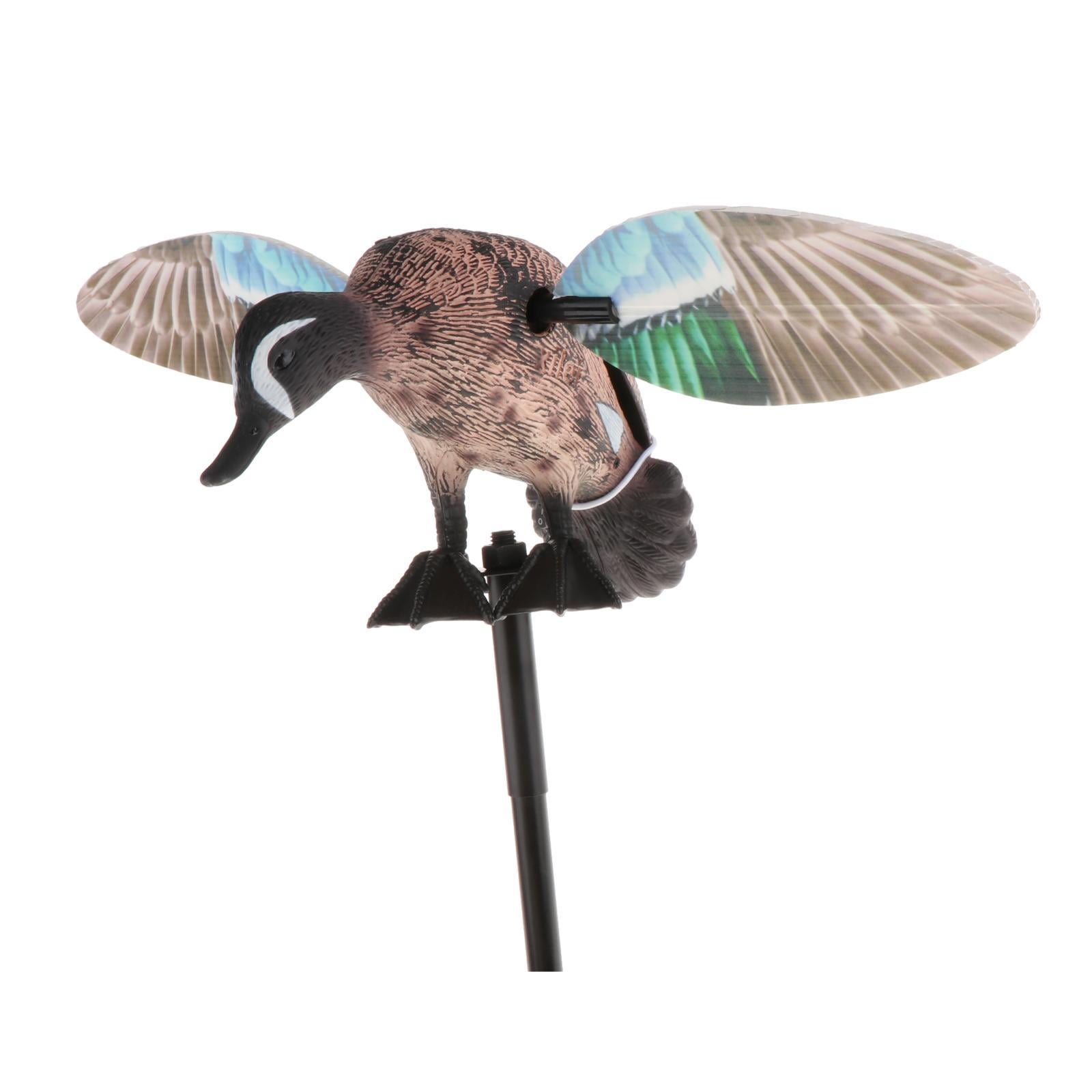 Electric Motion Duck Decoy with Mallard Drake Lure with Support Stake, Remote Control