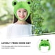 thumbnail image 4 of Gorro de peluche con orejas de invierno, bufanda, gorro de esquí, tocado completo, disfraz de cosplay para fiesta, color verde, 4 of 5