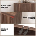 thumbnail image 4 of Rumiiro Fluted Sideboard Buffet Cabinet Modern Minimalist 4 Doors Adjustable Shelves Storage 63 in L x 16 in W x 30 in H, Walnut, 4 of 6