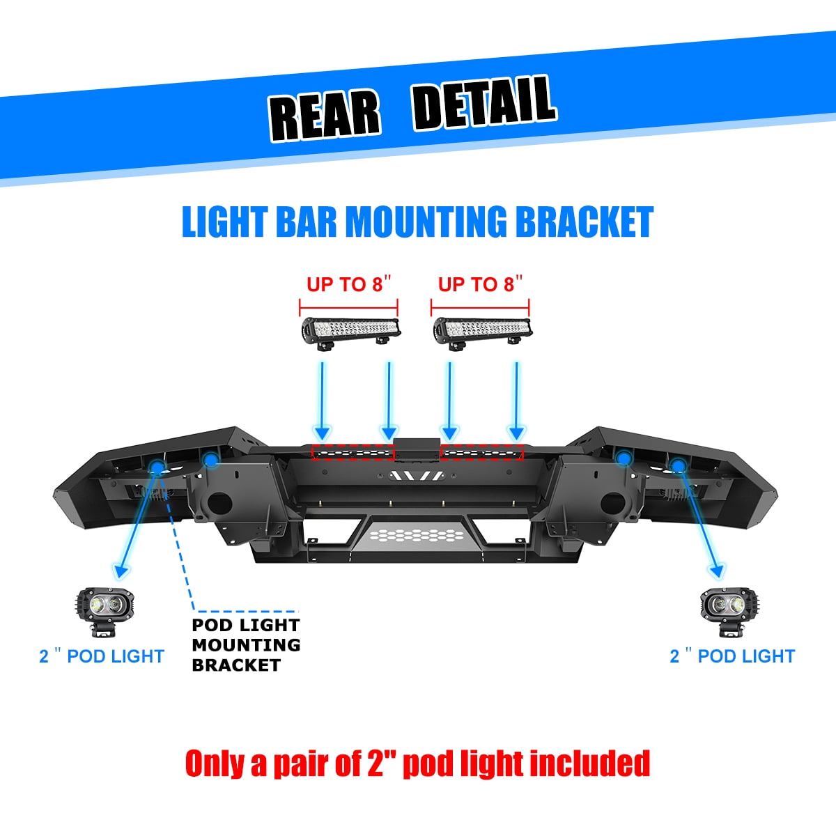 Front Bumper for 2025 Ram 1500,Heavy Duty Steel Full Width Front Bumper with Side Wings A