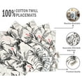 thumbnail image 4 of Vargottam Placemats- Placemat For Dining Table, Set Of 4- Printed & Reversible CottonNapkin-IndoorPlacematsFor Home & Kitchen Dining Table- Tropical Trees (Gray), 4 of 5