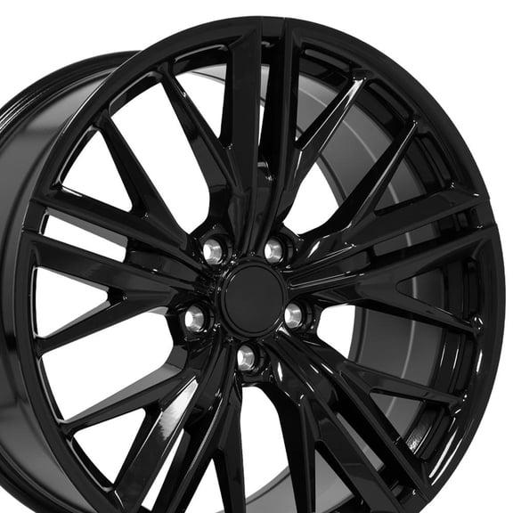 Single(1) OE Wheels CV25 20x9.5 Gloss Black Rim 5x120 40ET