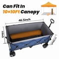 thumbnail image 2 of 51-inch Extended Heavy-Duty Foldable Utility Wagon, 480lbs, Patented Ultra-Stable Frame, 1:6 Space-Saving Fold, Portable And Collapsible For Beach, Sports, And Garden Use,Dark Blue-Gray, 2 of 13