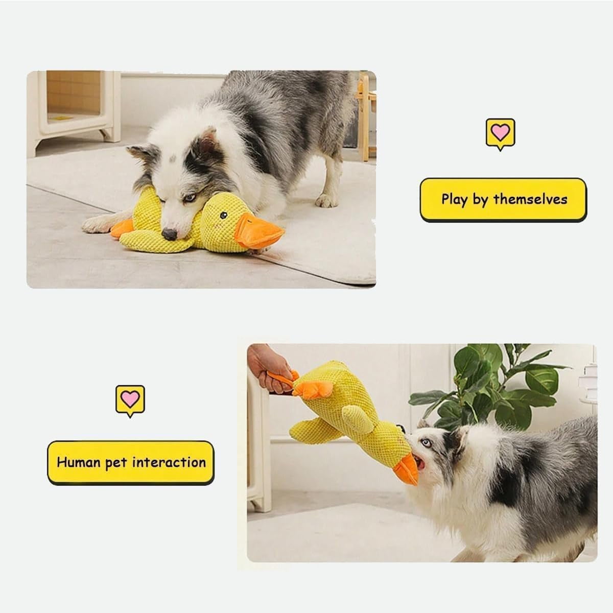 Meonlin Robustduck-Designed for Heavy Chewers, 2026 New Indestructible Dog Toy, Robust Duck Designed, Calming for Dogs Anxiety (Yellow*2,S)