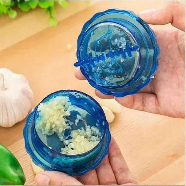 10 piezas picadora azul picadora de carne y trituradora de ajo caja de plástico multifuncional prensa de ajo triturador pelador triturador herramienta de cocina giratoria para cocina