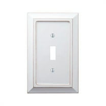 Amerelle 4040TDW Savannah Wood 1 Toggle Wall Plate White
