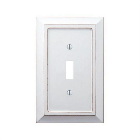 Amerelle 4040TDW Savannah Wood 1 Toggle Wall Plate White
