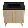thumbnail image 6 of Modway Soma 30" Modern Wood Bathroom Vanity with Adjustable Shelf in Oak/Black, 6 of 16