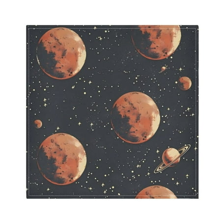 

Napkin Satin Napkin 20*20Inchx4 Kitchen Towel Dinner Plate Towel Decorative Towel Napkin Tea Towel Suitable For Kitchen Table Cosmic Mars