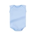 thumbnail image 2 of PIWHJQK Newborn Bodysuit Kids Solid Sleeveless Summer Breathable Infantborn Cotton Infant Outfits, 2 of 5