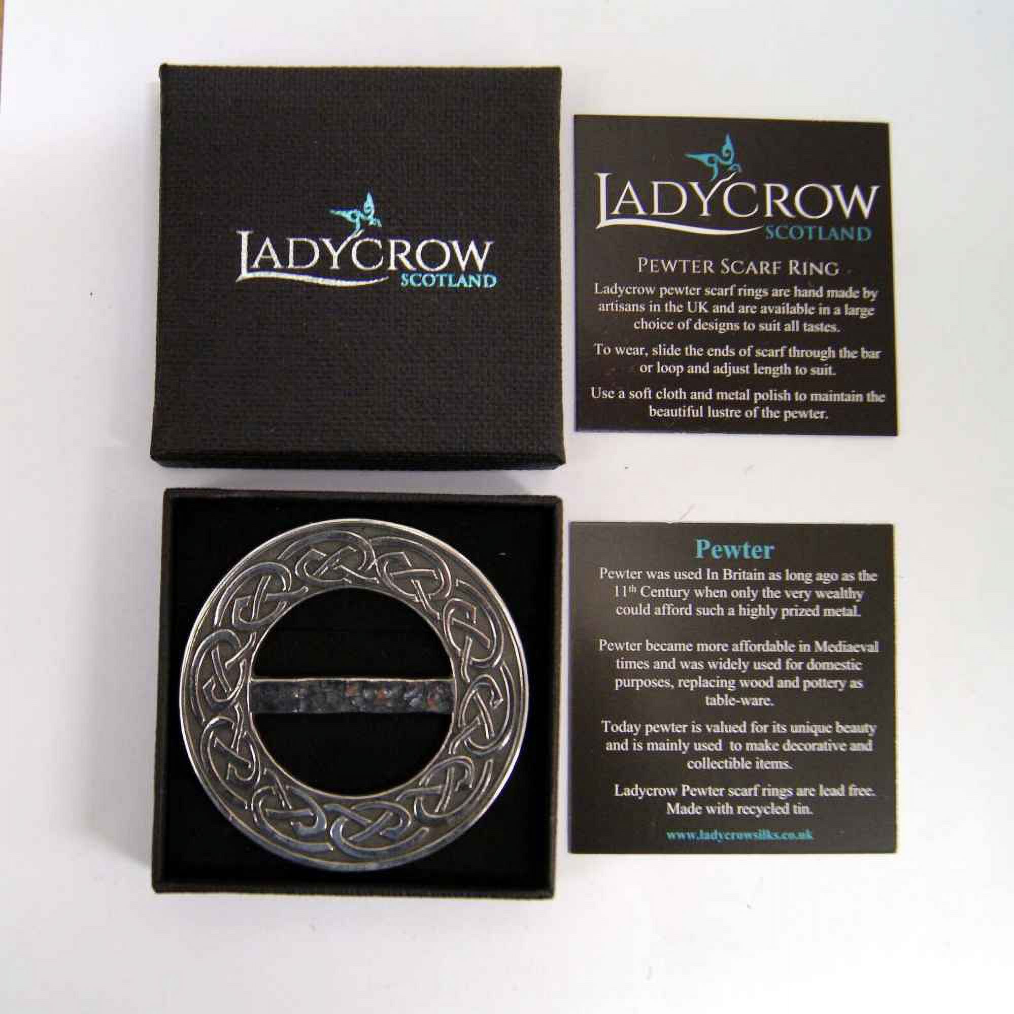 Lady Crow Medium Scarf ring - Thistle design