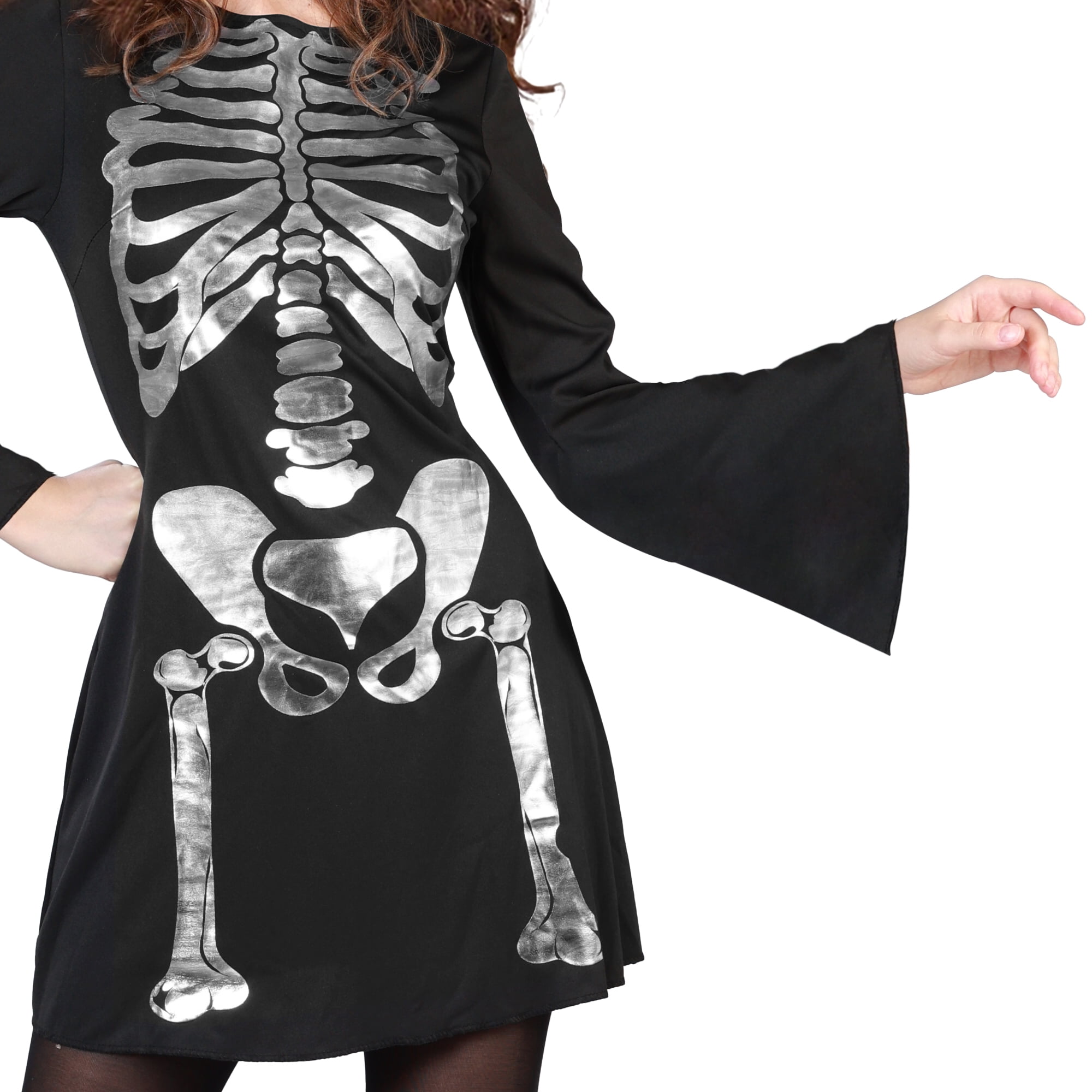 Enchanting Skeleton Halloween Costume for Adults, Women's Size M (8/10), by Way to Celebrate