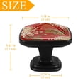 thumbnail image 4 of 4 Pcs Cabinet Handle Drawer Pulls Chinese Chrysanthemum Knobs with Screws Square Furniture Office Cabinet Knob Decoration, 4 of 7