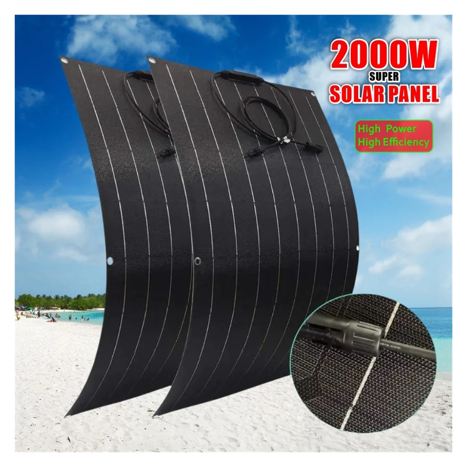 Folding solar panels Portable Solar Panel 1000W 2000W Suitable For Outdoor Mobile Power Supply Solar charger