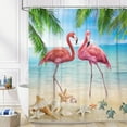 thumbnail image 3 of Funny Kids Shower Curtain, Cool Unicorn Riding Cute Dinosaur with Rainbow Shower Curtain Set,Polyester Fabric Cartoon Shower Curtain for Bathroom with 12PCS Hooks, Teal Blue 60X70, 3 of 5