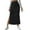 Black, variant on Wdfiry Plus Size Skirts for Women Summer Fashion Casual Elastic High Waist Pencil Skirt Women's Solid Striped Side Split Long Skirts