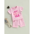 thumbnail image 4 of Baby Girl First Birthday Outfit In My One Year Old Era Top 1st Birthday Shirt Casual Shorts Set, 4 of 8