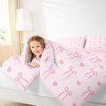thumbnail image 3 of spefrowx Cute Pink Bow Heart Queen Comforter Set for Girls, Kawaii Knot Butterfly Comforter Sets Queen, Pink Reversible, 3-Piece, 1 Comforter and 2 Pillowcases, 3 of 6
