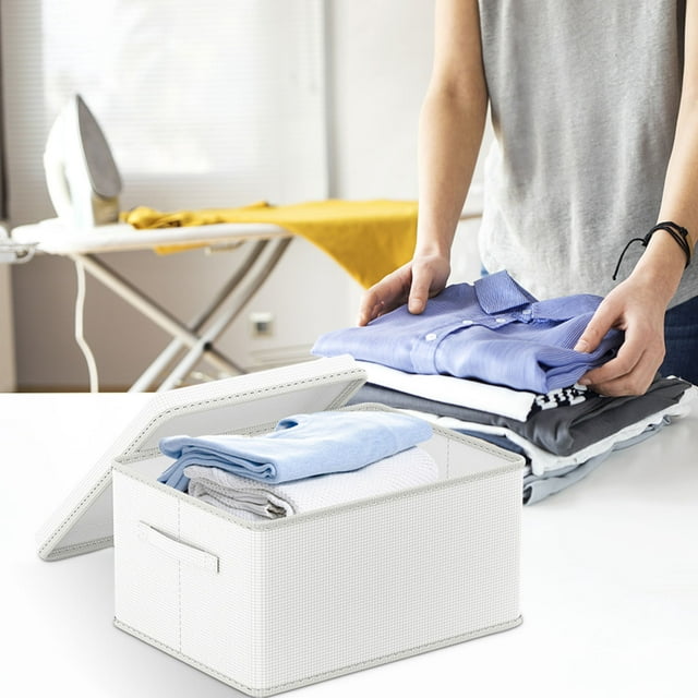 Dvkptbk Organization and Storage Clothes Sorting and Storage Box, Large Size Clothes Storage Box, PVC Foldable Wardrobe Sorting Box, Household Storage Box Apartment Essentials on Clearance