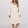 thumbnail image 4 of Long Sleeve Robes for Women Fluffy House Coat Oversized Kimono Women's Sleepwear Spa Womens Bathrobe Light Pink, 4 of 4