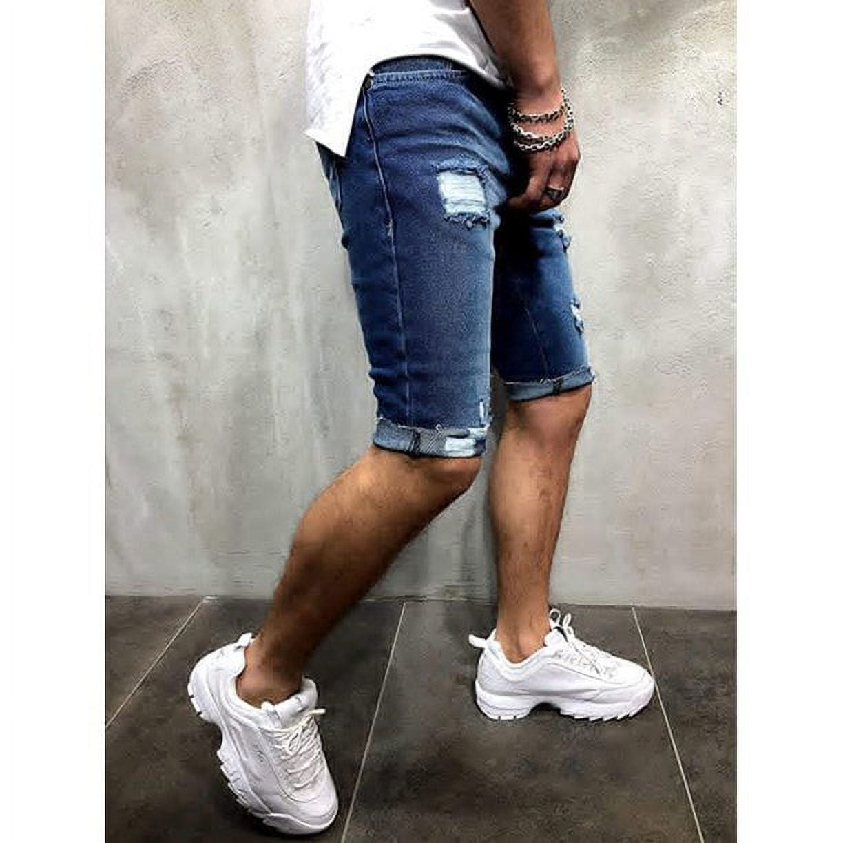 mens casual shorts spring pocket sports summer bodybuilding denim short  pants jeans - Walmart.com