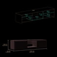 thumbnail image 3 of White Floating TV Stand with Central Shelf and Cable Management / Clean Look for 50 - 59 Inch TVs, 3 of 4
