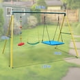 thumbnail image 7 of Holaki Indoor/Outdoor Metal Swing Set with Safety Belt for Backyard, 7 of 7