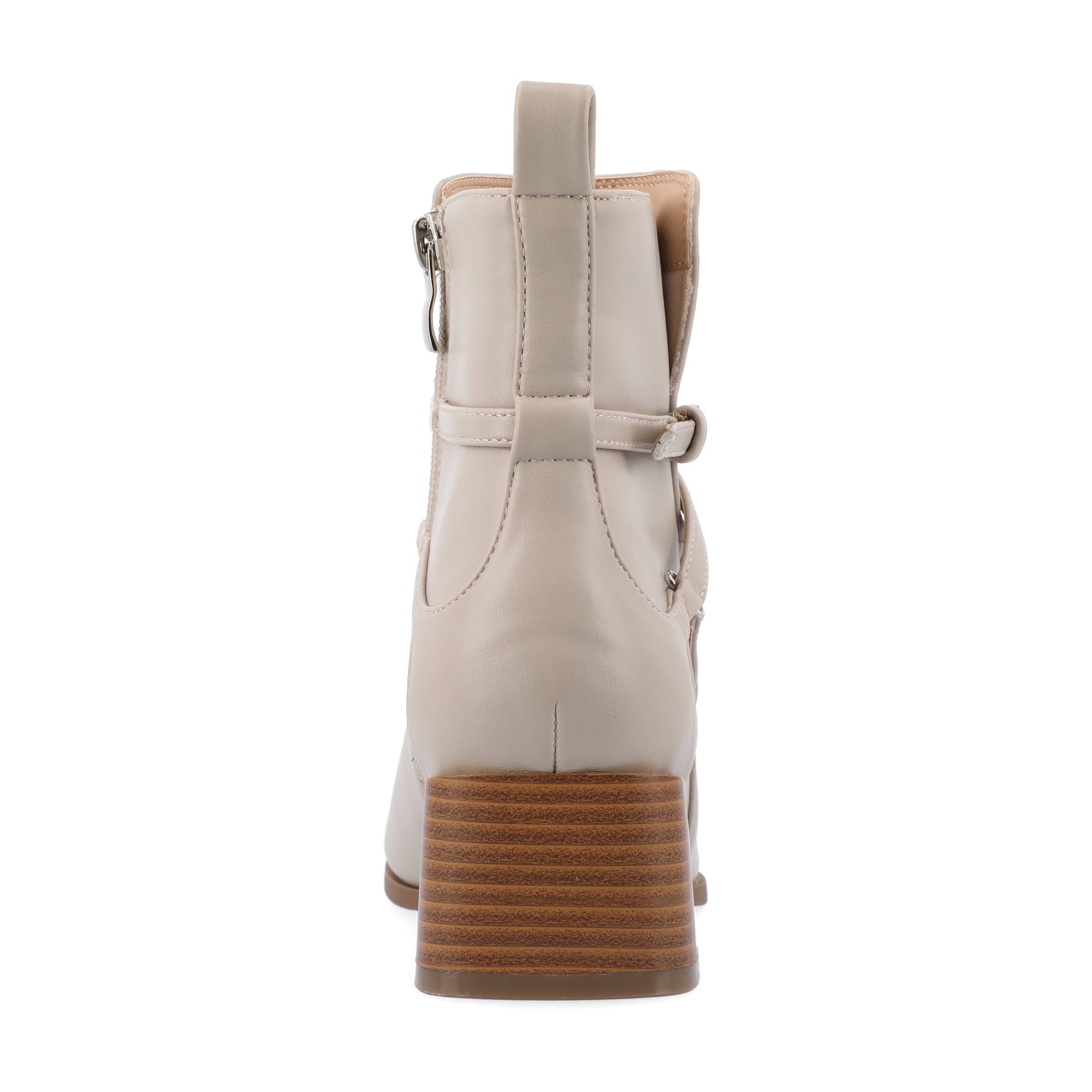 Journee Womens Estelle Stacked Heel Pointed Toe Booties, Widths Available