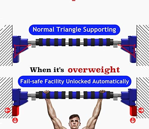 Pull Up Bar, Doorway Chin Up Bar, Workout Bar, Exercise Bar, Multi-purpose, Home, Fitness, Upper Body, Heavy Duty, Hole-Free (27.5-35.5 inch)