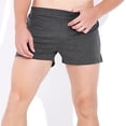 thumbnail image 2 of Men's Casual Shorts M Sportswear for Men Memory Mens Basketball Shorts Men Baggy Workout Trunks Mens Sheer Button below Knee Athletic with Pocket Summer Solid Dark Gray 3XL, 2 of 4