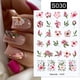 thumbnail image 3 of Harunouta-pegatinas 3D para uñas, calcomanías adhesivas con diseño de flores simples, Corazón Dorado, líneas de Punta francesa, estampado de leopardo, para manicura, 3 of 4