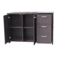 thumbnail image 5 of Beckville Modern Sideboard Buffet with 3 Drawers & Shelves, Chocolate Wood, 5 of 5