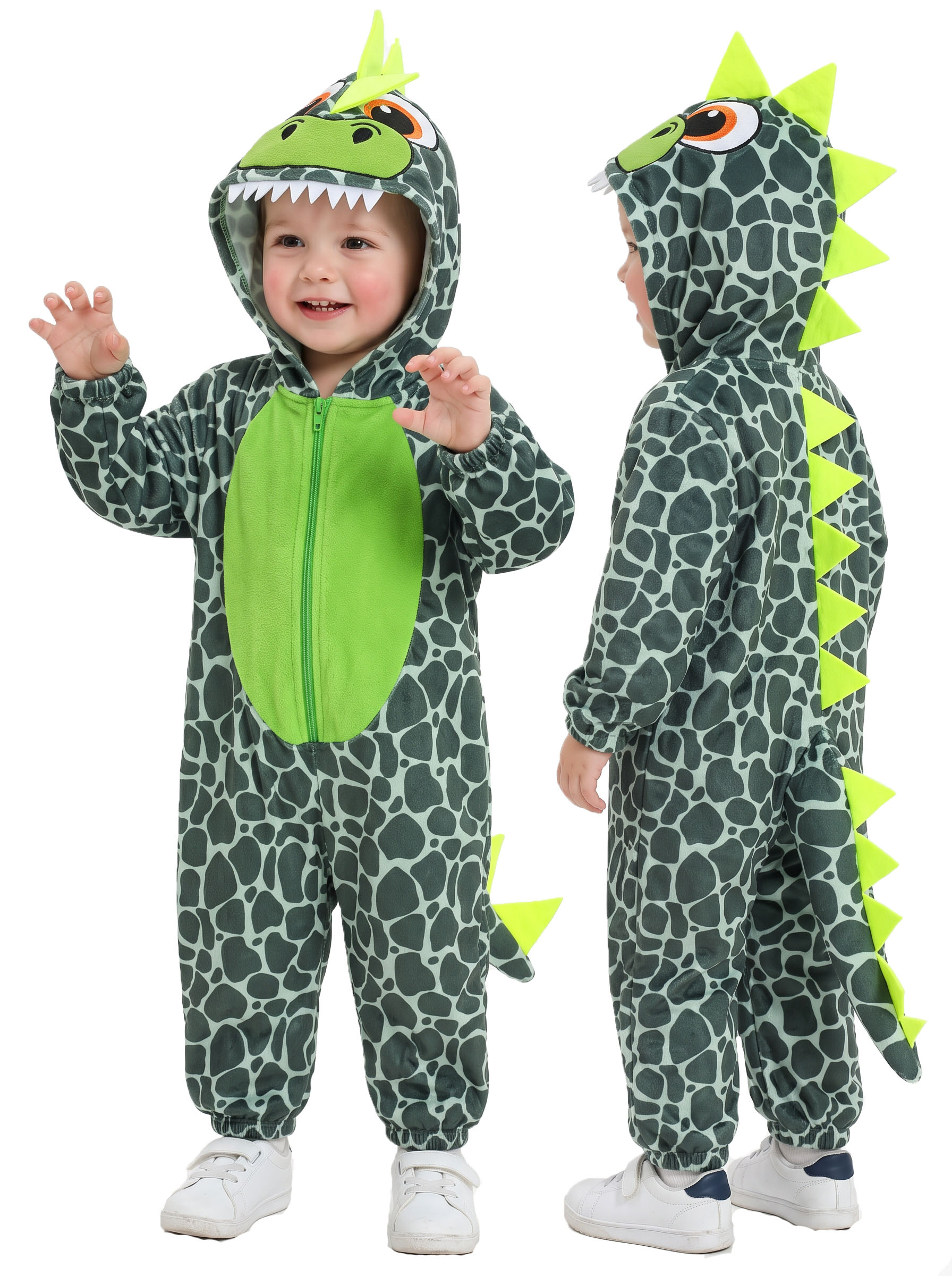 IKALI Baby Toddler Dinosaur Costume Onesie Pajamas photo 2