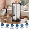 thumbnail image 4 of EuKer Hot Water Urn, 60 Cpu Commercial Coffee Urn for Party, Catering, Silver, 4 of 9