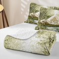 thumbnail image 4 of Erosebridal Jungle Camping Tent Twin Quilt Set for Teens Boys Girls,Rustic Lake Life Twin Coverlet Set, 4 of 7