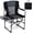 Grey, variant on Folding Camping Chair with Side Table, Portable Directors Chair with Cup Holder & Carry Bag, Outdoor Heavy Duty Padded Lawn Chair for Fishing, Picnic, Sports, Beach, Support 500 LBS (Grey)